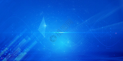 科技安全指紋信息技術藍色